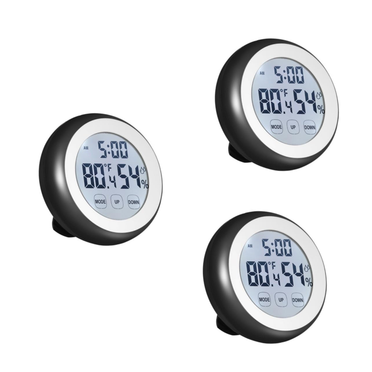 Toddmomy Lot De 3 Hygromètres Numériques Dintérieur Pour Bébé Avec Écran Tactile Lcd Et Réveil