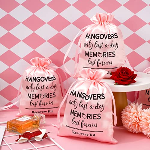 Anydesign A1608 10Pcs Wedding Hangover Kit Bags Pink Bachelorette Party Favor Hangover Kit Bags Large Drawstring Gift Wrap Bags Survival Recovery Kit Bags thumb #5