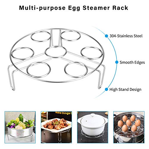 for Instant Pot Accessories Set, Pressure Cooker Accessories Set Compatible with Instant Pot 6 8 10 QT, Steam Cooker Accessories Include 8'' Steamer Basket, Egg Rack, Egg Bites Mold - 11PCS - Thumbnail 4