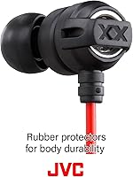 Vista 4 de JVC HAFX1X Headphone Xtreme-Xplosivs, Black, Red