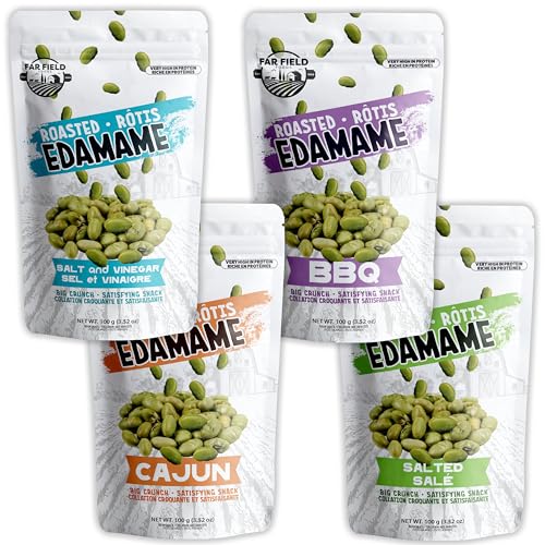 Far Field Crunchy Roasted Edamame Bean Snacks, Very High Protein, ...