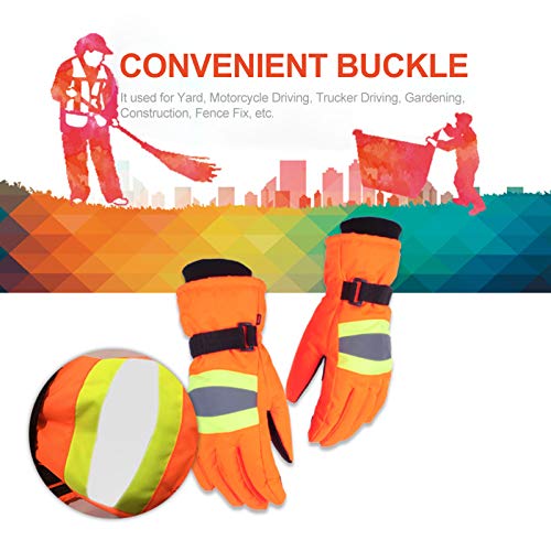 DECDEAL Luvas de trabalho reflexivas masculinas e femininas Luvas quentes de inverno Luvas impermeáv