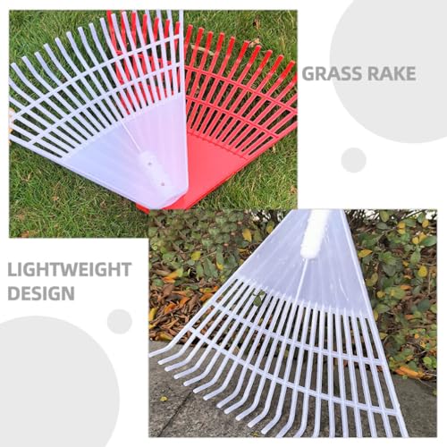 Image of BESPORTBLE Gardening Hand Tool Leaf Rake for Yard Plastic Rake Fine Teeth for Garden Sanitation
