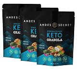Andes Secret - Spirulina Keto Granola - Healthy Breakfast Cereal - Low Carb Snack Food - 3g Net Carb