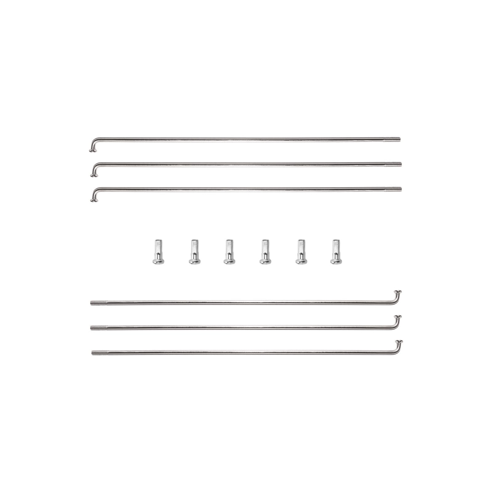 TSTRAUM 14G Bicycle Spokes with Nipples 6 Pcs(Silver,305mm)