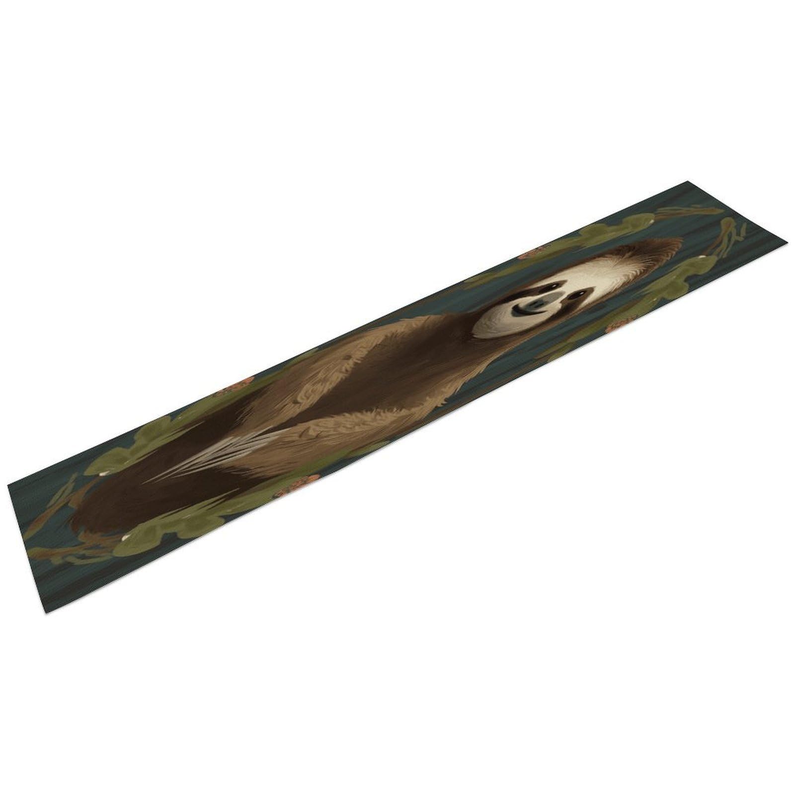 Sloth Table Runner Kitchen Dining Decoration Tablemat Fashion Linen Tables Runner Farmhouse Style Tables Runners for Home Party Indoor Table Runnes 13.4x72.4 Inch
