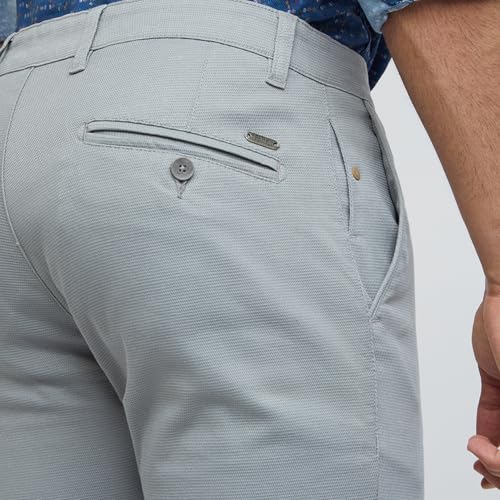Image of Parx Men's Cotton Blend Solid Pattern Super Slim Fit Flat Front Casual Trouser
