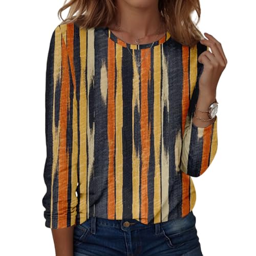 Tunique Femme Ete Fluide, Top Femme Chic et Élégant Tee Shirt Blanc Haut Pirate T-Shirt Manches Longues Pull Grande Taille 5 52 Lot T Jaune Tshirt Marron M