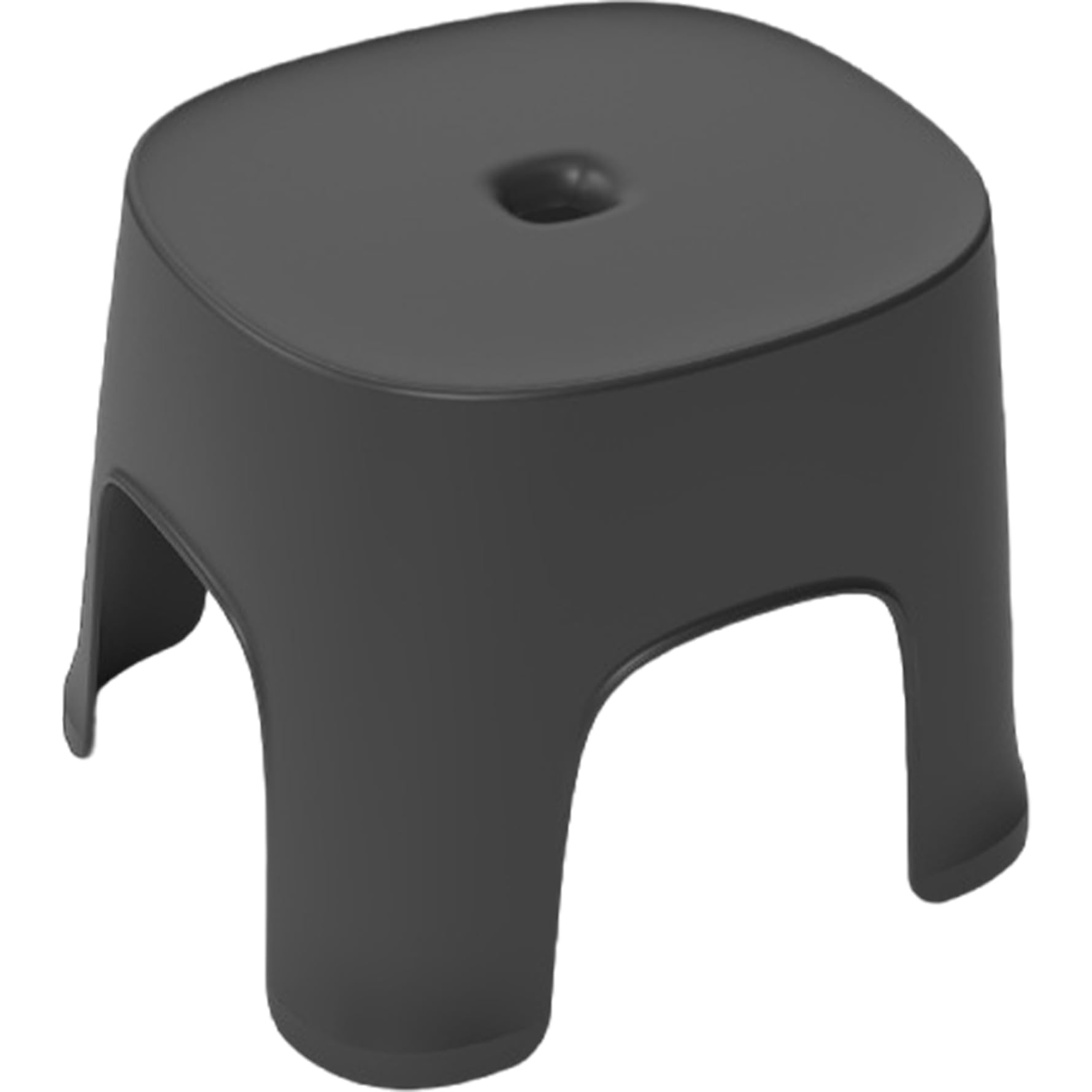 Tabouret de pas noir multifonctionnel compact et ultra stable