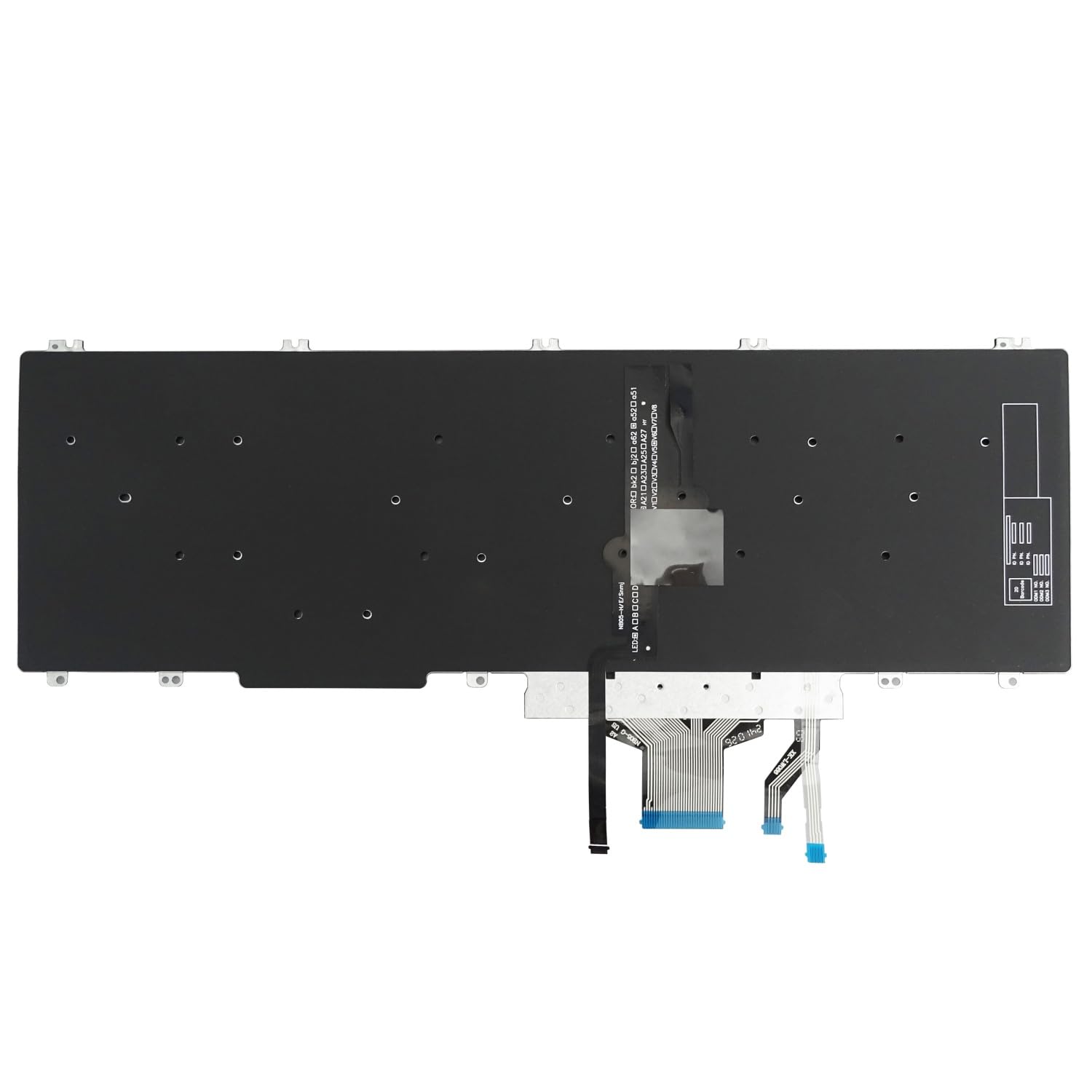 Dla Dell Latitude 5500 5501 5510 5511 Precision 3500 3501 3540 3541 podświetlana klawiatura (US, podświetlenie)