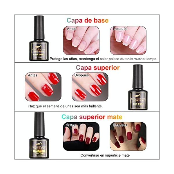 39-Pzs-Esmaltes-Semipermanentes-SHOWNAIL-36-Colores-Clasica-y-Moda-Pintaunas-Semipermanente-con-Base-Top-Coat-Brillante-y-Mate-Unas-Semipermanentes-Gel-UV-LED-para-Navidad-y-Ano-Nuevo-8ML