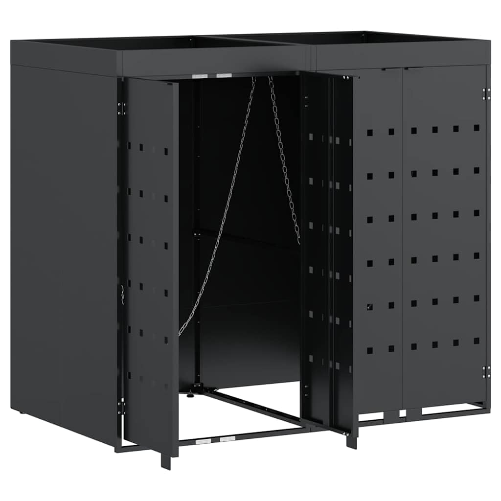 Genérico Almacenamiento de Cubos Wheelie para 2 Cubos Antracita,Casa y jardín,Productos del hogar,Accesorios para contenedores de residuos,Soportes para contenedores de residuos-3394743