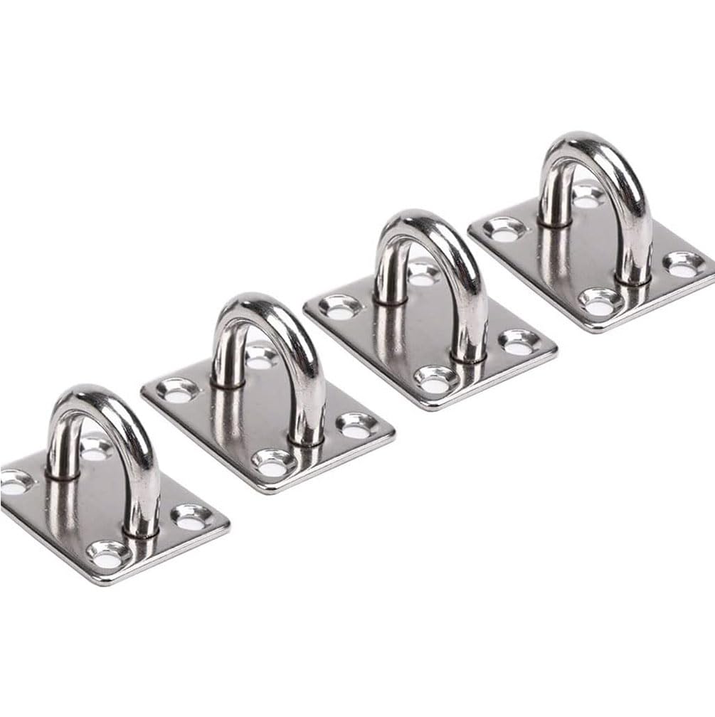 M5 Platine Oeillet Inox,4 Pièces Rhombic Kit De Crochet Plafond Charge Lourde,Crochets D'ancrage