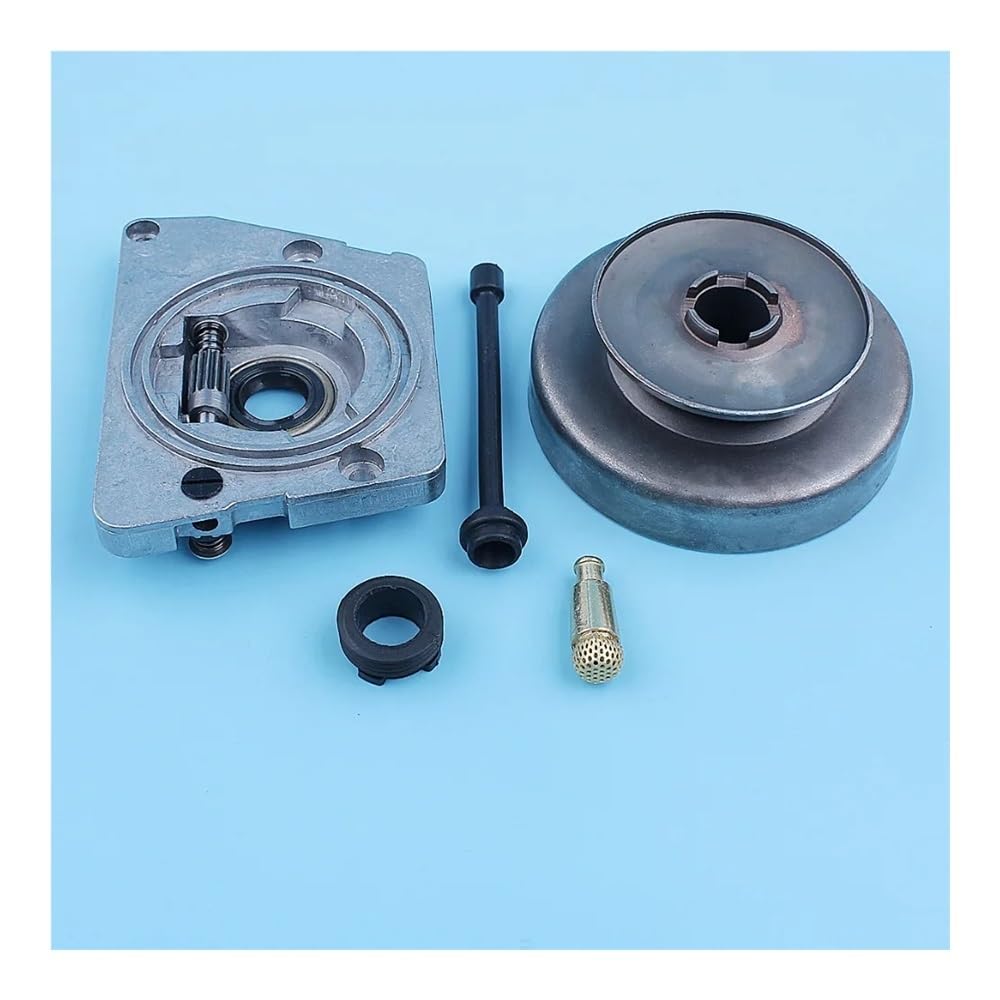 Línea de Aceite 3/8 "x7T Kit de Engranaje de Tornillo sin Fin de Tambor de Embrague Recto Apto for Piezas de Repuesto de Motosierra Jonsered 625 II 630 670 Champ