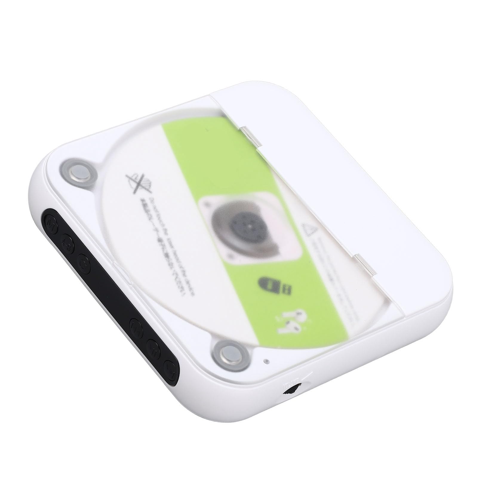 Generic Lettore CD Portatile Bluetooth Lettore Musicale Ricaricabile per Viaggi in Auto, CD Compatto con Auricolare, ABS Bianco
