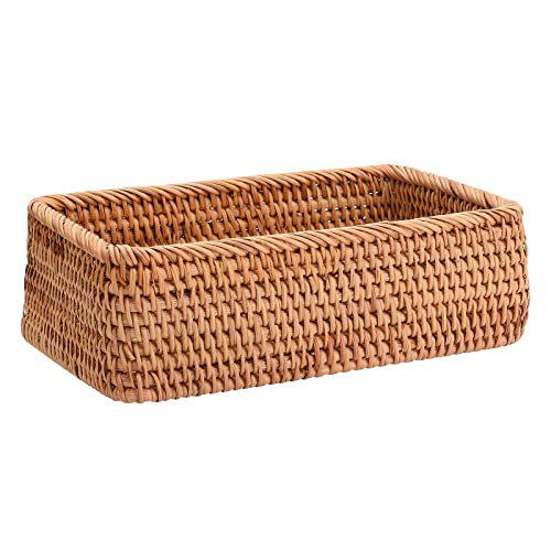 Panier de rangement rectangulaire en rotin tissé pour comptoir - 6