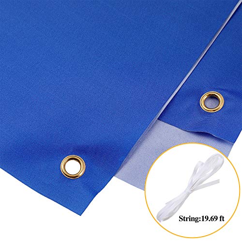 Image of Zonon Large Blank Banners And Signs Polyester Oxford Cloth Sublimation Banner To Decorate With Hanging Rope For Indoor Wall Outdoor Easy Hang Diy Signs For Business Office(Blue,2 x 4 Feet)