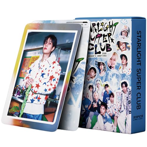 PYAJUU Stray Kids 2026 �O���[�e�B���O�t�H�g�J�[�h KPOP 55�� STARLIGHT SUPER CLUB �A���o�� �J�[�h Straykids �t�@�� LOMO �J�[�h �X�e�C�M�t�g