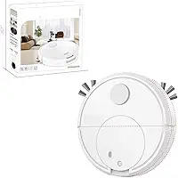 Robô aspirador de pó de 7,6 cm - esfregão varrendo, sucção de 1000 Pa para pelos de animais de estimação, design fino de 6,5 cm para embaixo de móveis, limpador de piso automático silencioso para