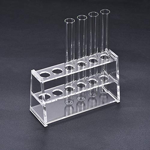 uxcell acrylic test tube holder rack 6 wells for 10ml centrifuge tubes clear