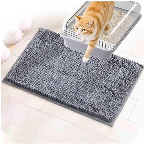 猫砂マット 大きい 60x150cm, 猫砂マット 飛び散り防止 柔らかくて吸収力 のパッド 猫 マット 猫砂 飛び散り防止 洗える 掃除簡単 猫 トイレ 砂飛び散り防止