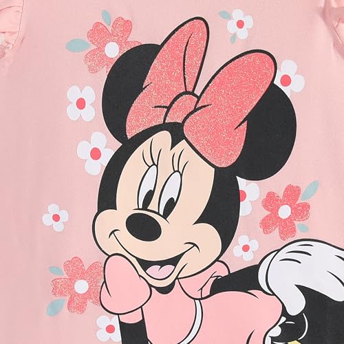 Image of Disney Minnie Mouse Little Mermaid Girls 5 Piece Set with 2 Tops, Leggings, Shorts & Scrunchie for Toddlers & Big Kids