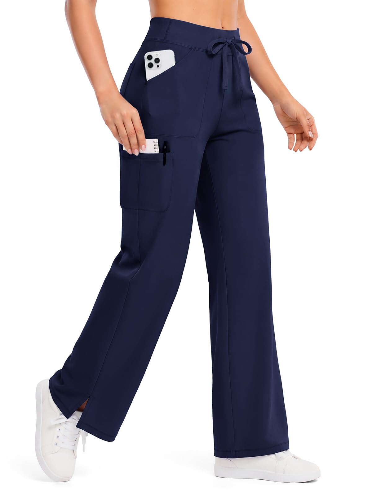 Photo 1 of SOLUNSO Women's Wide Leg Yoga Scrub Pants