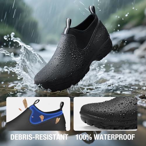 HISEA Women's Ankle Rain Boots Waterproof Rubber Garden Shoes Outdoor2