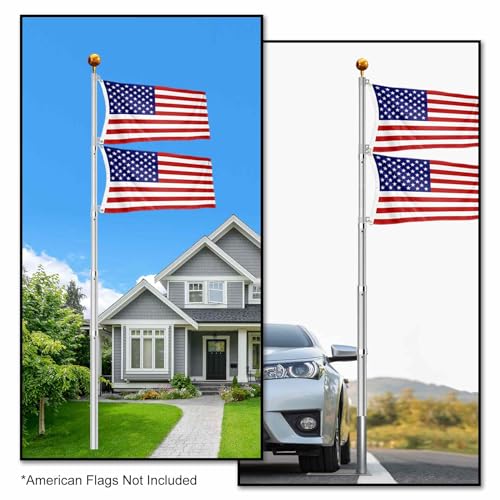 College Flags & Banners Co. TEL20FP 20 Feet Tailgating Flag Pole Telescopic Aluminum thumb #5