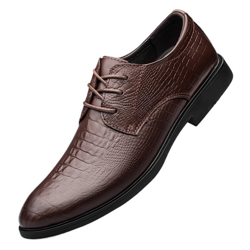 Mens Oxfords Shoes Modern Business Casual Classic Men's Leather Dress Shoes Comfortable Tuxedo Derby Shoes for Men