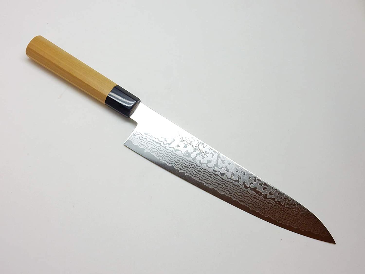 Amazon｜山脇刃物製作所 義弘 AUS10割込 磨きダマスカス 牛刀240mm