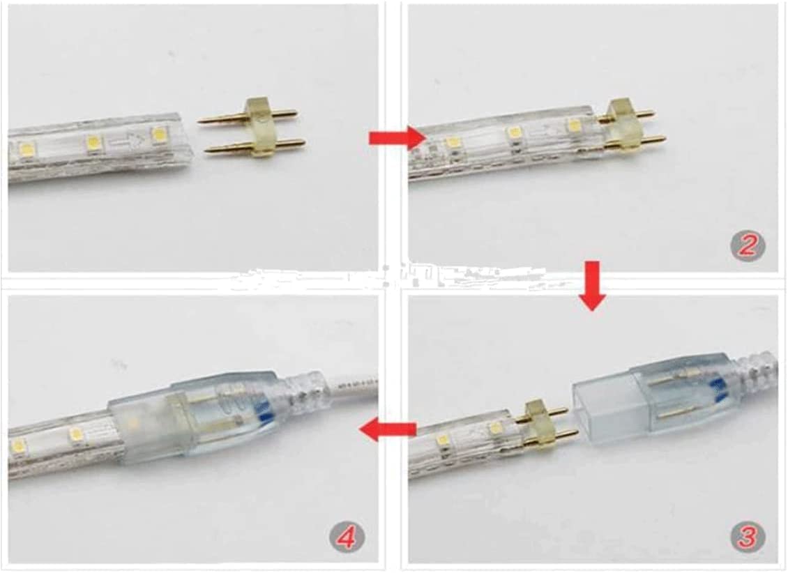 081 Store STRISCIA LED 220V BIANCO 100 METRI LUCE DA ESTERNO ED INTERNO FLESSIBILE STRIP SMD 5050 BOBINA + 5 SPINE [Classe di efficienza energetica A]