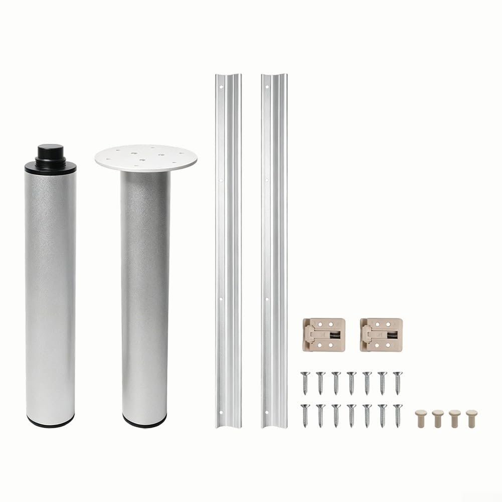 Aluminiumlegierung Tischbein Kit Korrosionsbeständig Silber(Table leg set)
