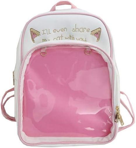 Amazon Co Jp Moecat 痛バッグ レディース リュック Pu レザー 痛バ 可愛い 猫耳 透明 バッグ 大容量 ホワイト ピンク シューズ バッグ Amazon Co Jp Moecat 痛バッグ レディース リュック Pu レザー 痛バ 可愛い 猫耳 透明 バッグ 大容量 ホワイト ピンク シューズ バッグ