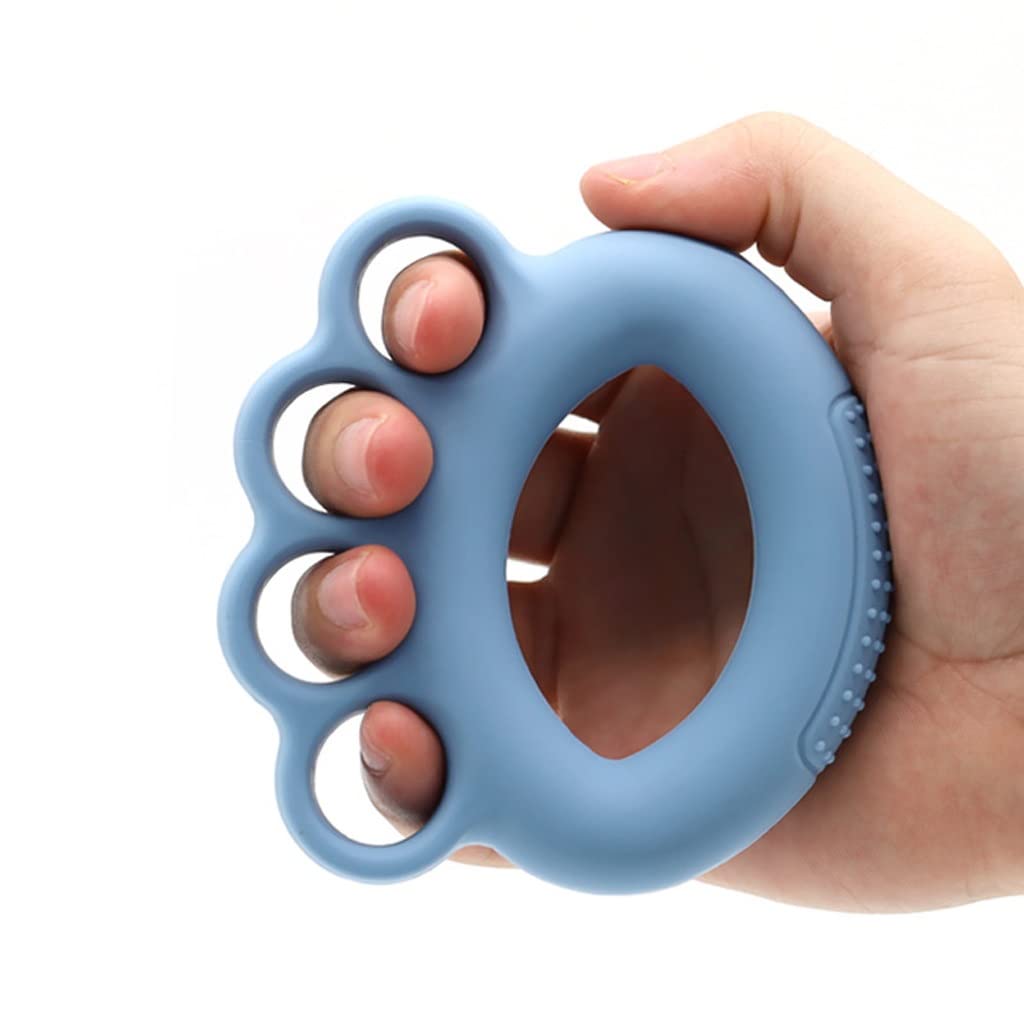 Entrenador de muñeca, Fortalecedor de agarre mano y ejercitador dedos Anillo antebrazo portátil Ejercitador Pinza exprimidora silicona for entrenadores físicos(Whitestyle)
