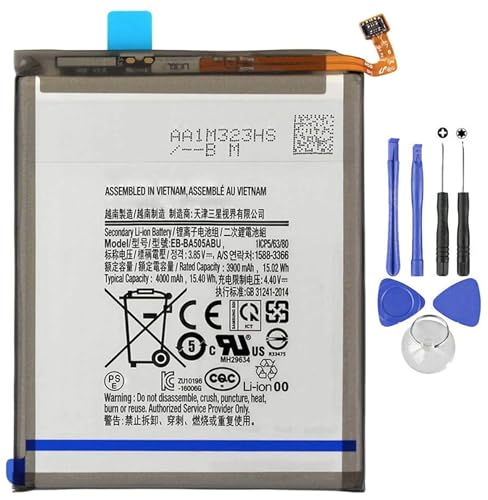BATTERIA SICURA: Batteria Compatibile Per Modello Cellulare Samsung Galaxy A20 Sm-A205 A30 A305 A30s A307 A50 A505con componenti elettronici sicuri con protezione da sovraccarico e cortocircuito.