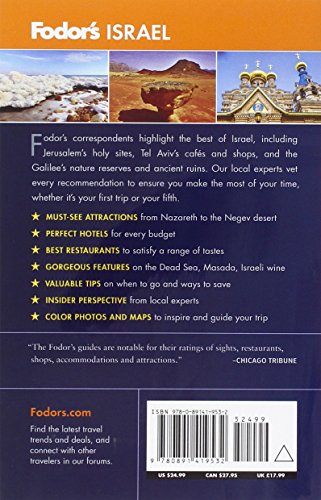 Fodor's Israel (Full-Color Travel Guide) #TOP3