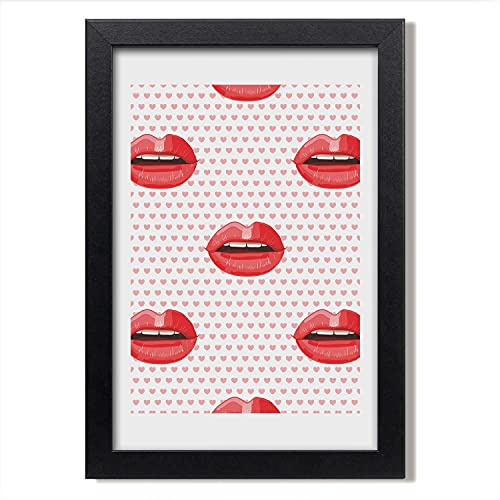 Cadre MDF 20x30 cm Tulup pour photo et affiche design lèvres rouges