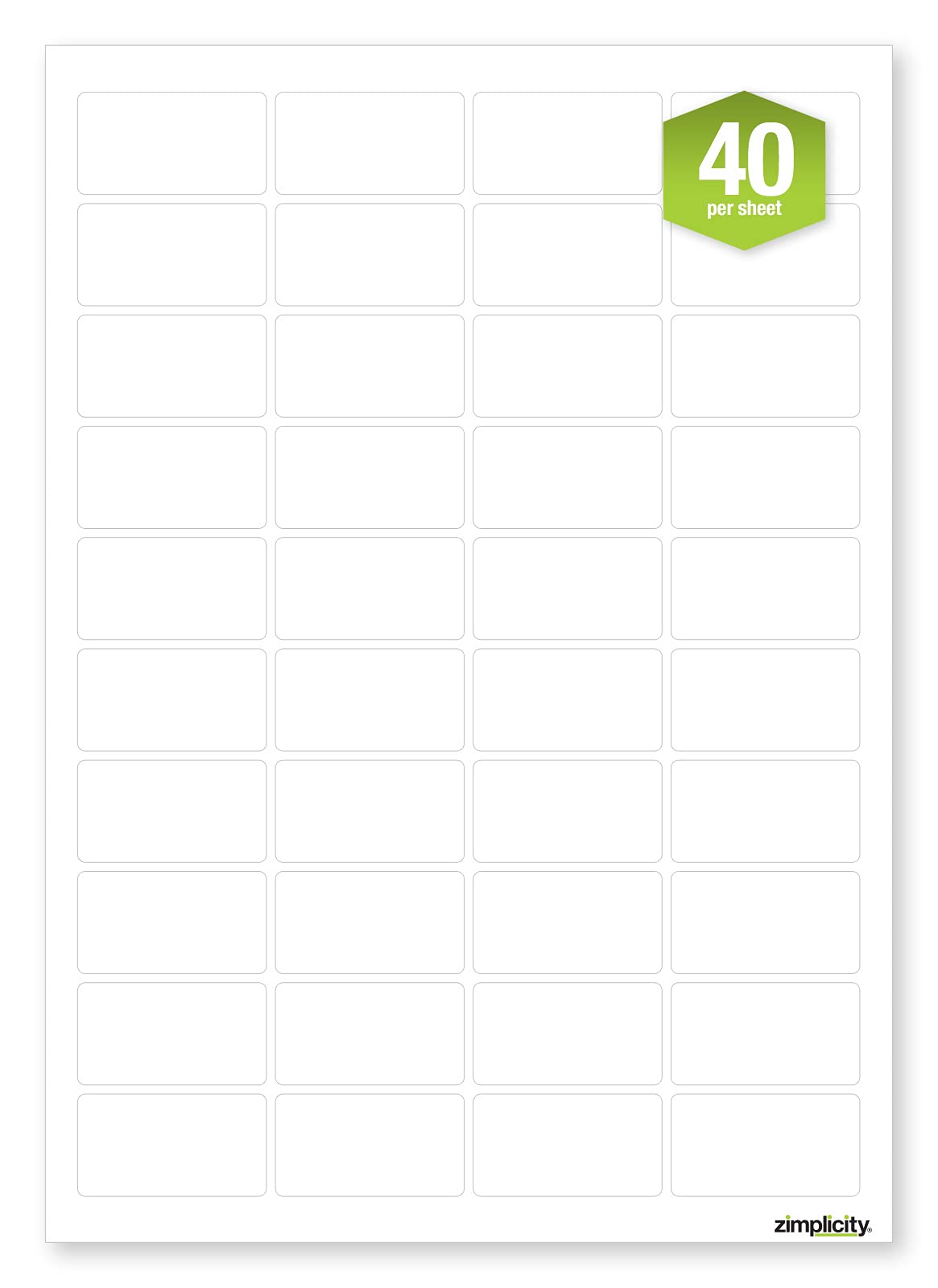 A4 Self Adhesive Address Labels - 40 Labels Per Sheet, 250 Sheets, 45.7 x 25.4mm - 10000 Labels — image 1