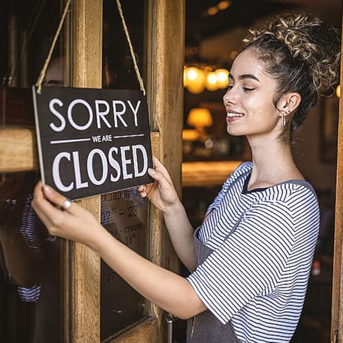 ZOFUN 2 Stück Kleine Schiefertafel zum Beschriften & Aufhängen, 30x20CM Wetterbeständige Memoboard, Blackboard Küchentafel Wand Notiztafel mit chwamm