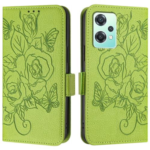 Coque OPPO Realme 9 Pro 5G Étui Portefeuille Vert en Cuir PU