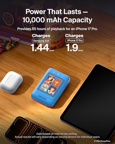 Image of Belkin Disney Toy Story 5 Power Bank, BoostCharge Portable Charger with Integrated Cable 10K PD 20W - Fast Charge USB-C Power Delivery, Portable iPhone Charger for iPhone 17, iPad Pro, Galaxy S26