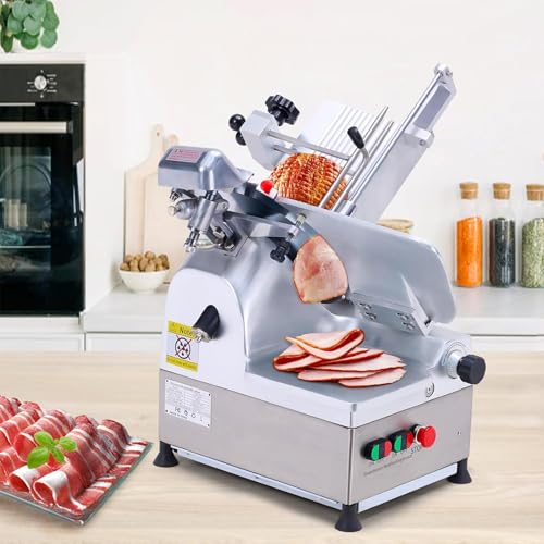 Cortadora de carne eléctrica de 550W con bandeja acero inox miniatura 2