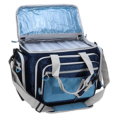 Osage River Medium Fishing Tackle Bag With 7 Tackle Boxes, Saltwater Fishing Gear Bag, Waterproof Non-Slip Bottom, Padded Shoulder Strap, And Fishing Pliers, Fishing Gifts For Men, Navy #TOP8
