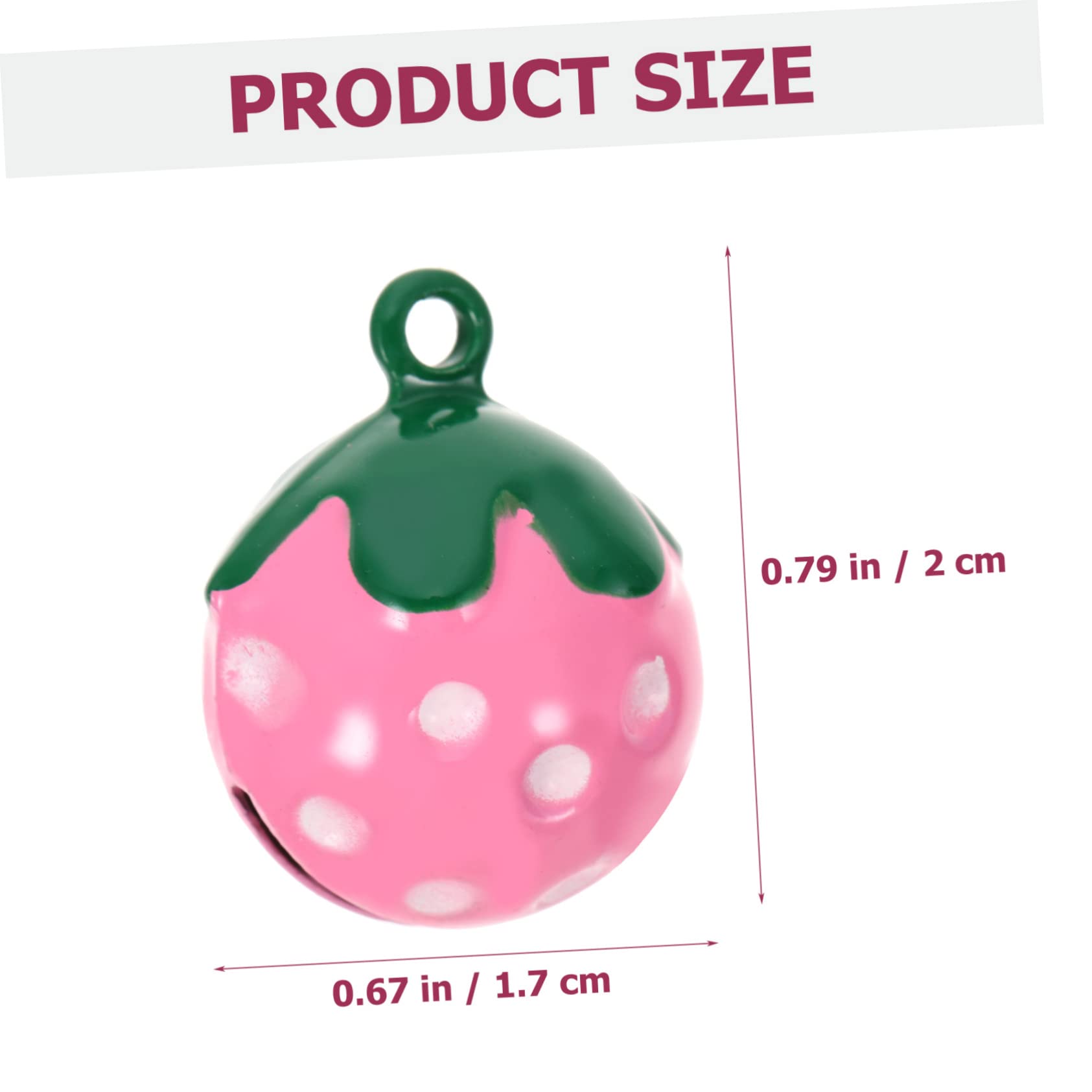 Hemoton Strawberry Bell Pendant Small Musical Bells for Diy Collar Accessories