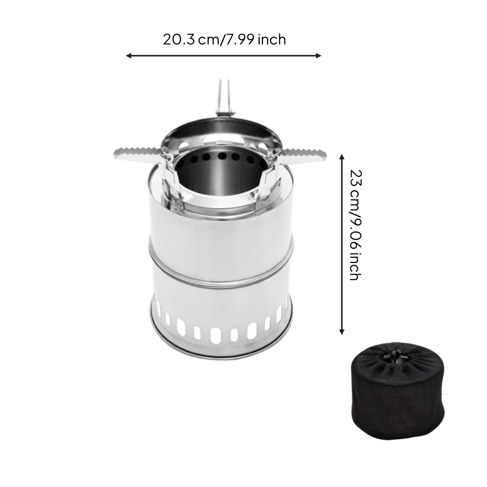 perfeclan Hornillo Plegable para Exteriores Hornillo Estufa Fogón Cocina de Camping de Acero Inoxidable con Diseño Plegable y Transporte Sencillo Apto para