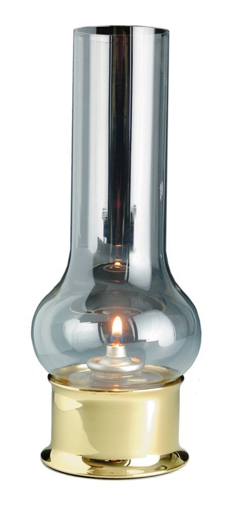 Weems & Plath Companion Lamp with Chimney and Fuel Cell (Brass)