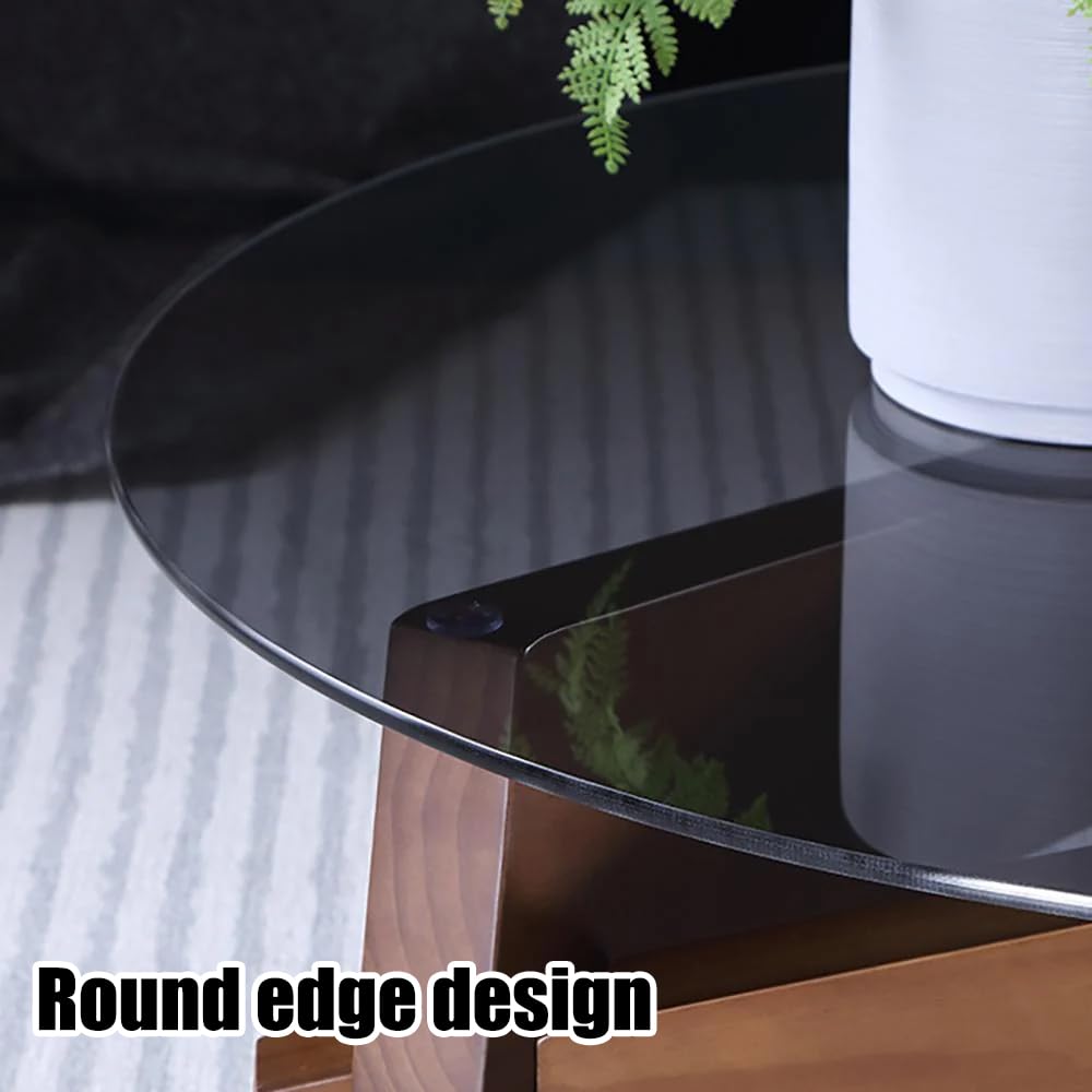 Amazon.co.jp: リビングルーム用ラウンドコーヒーテーブル、ミッド