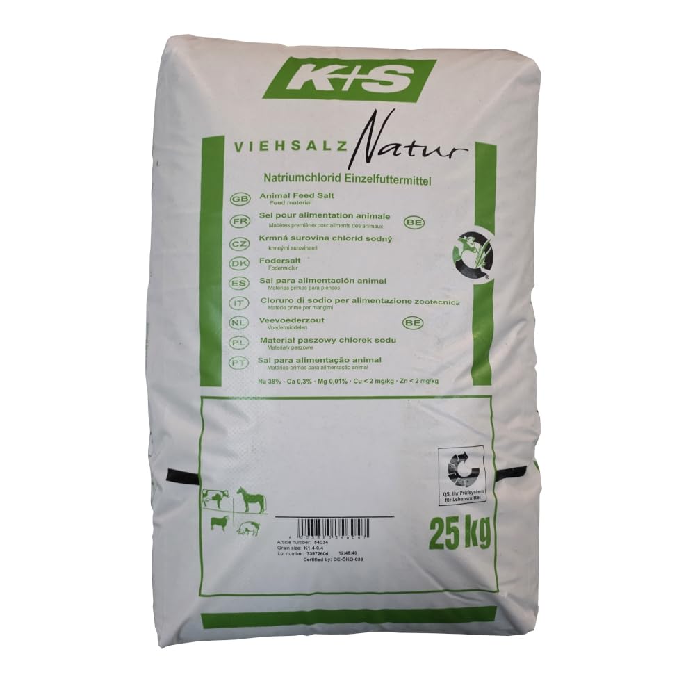 K+S Esco Viehsalz Natur 10x25kg Rinder Pferde Schafe Ziegen Wild Salz Streusalz