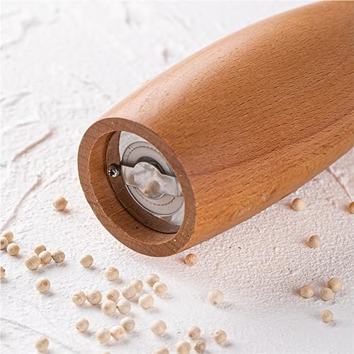 Młynek do soli, pieprzu, młynek do soli i pieprzu, buk, drewniany materiał, natura, drewno, dozownik pieprzu, młynek do przypraw kuchennych (25 cm, 1 szt.)